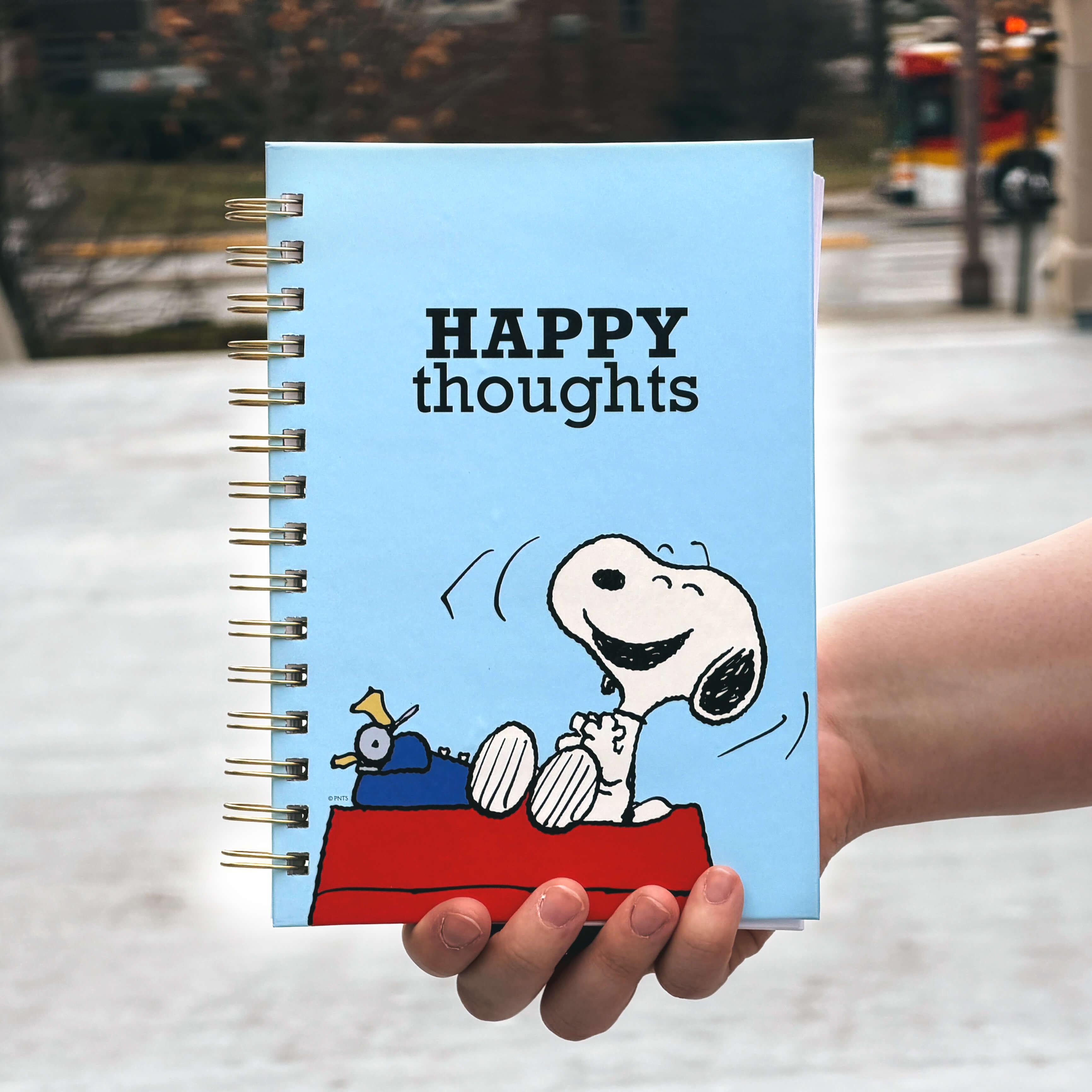 Peanuts Happy Thoughts Spiral Hard Cover Journal (6x8 inch)